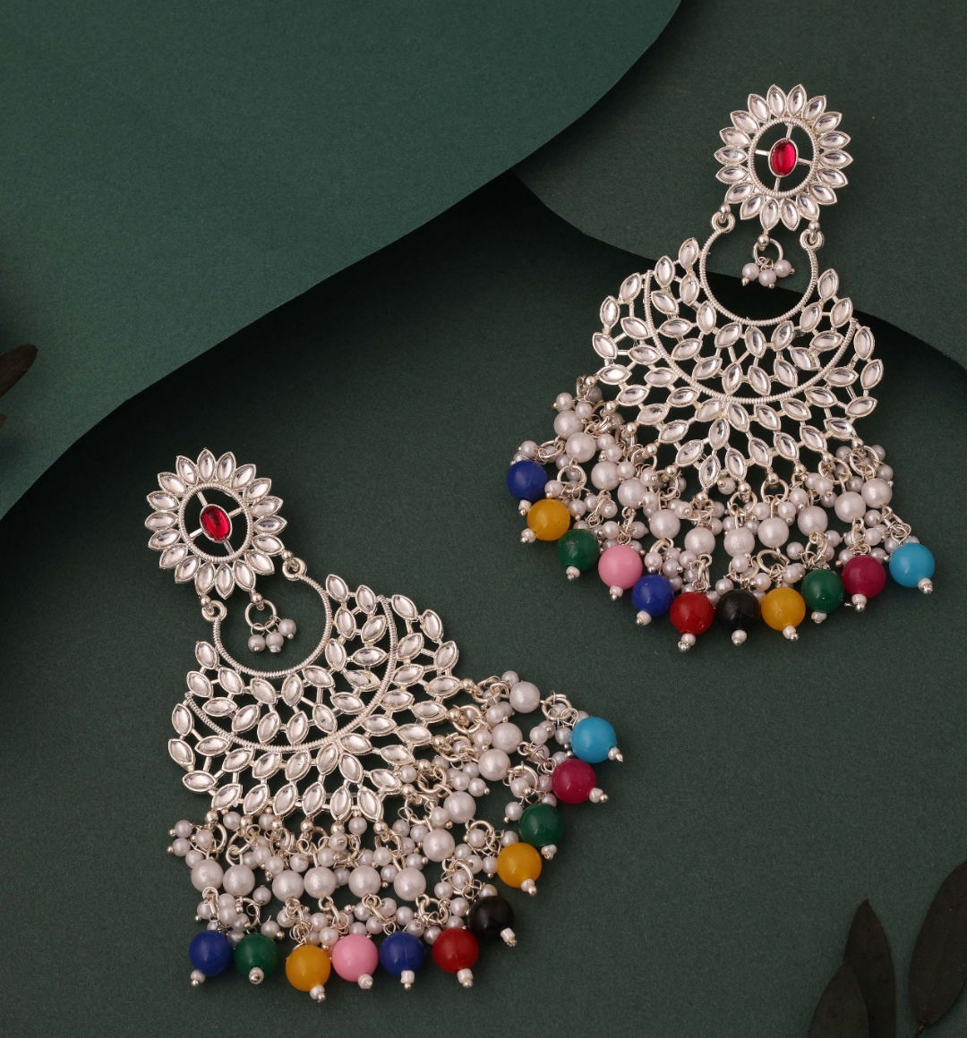 Gomti - Half Moon Earrings - Multicolor