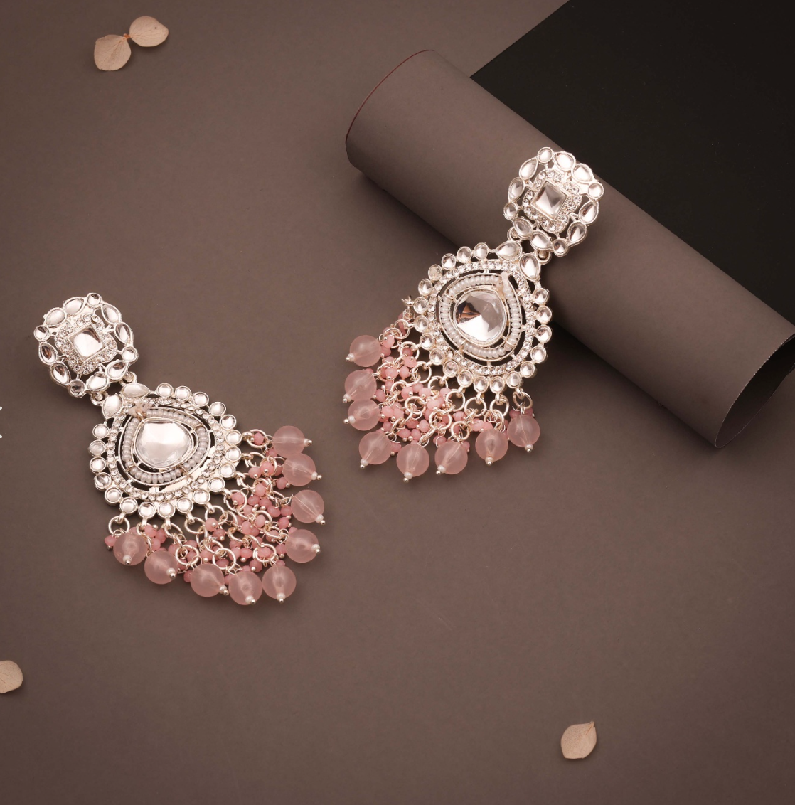 Sonam - Kundan crystal - Pink