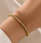 Gold Tubogas Coil Bangle Bracelet