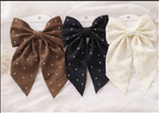 Sparkly Fabric Hair Bow – Random Colour