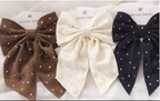 Sparkly Fabric Hair Bow – Random Colour