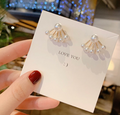 Multi-Pearl Fan Ear Jacket Earrings