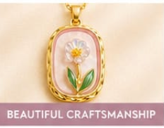 Pink Shell Daisy Pendant Necklace