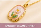 Pink Shell Daisy Pendant Necklace