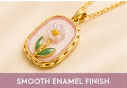 Pink Shell Daisy Pendant Necklace