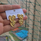 Stacked Heart Studs