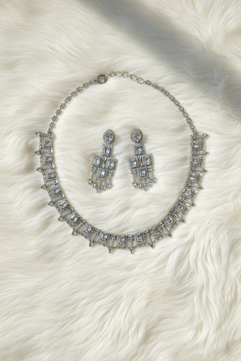 Glam: Geometric American Diamond Set : White
