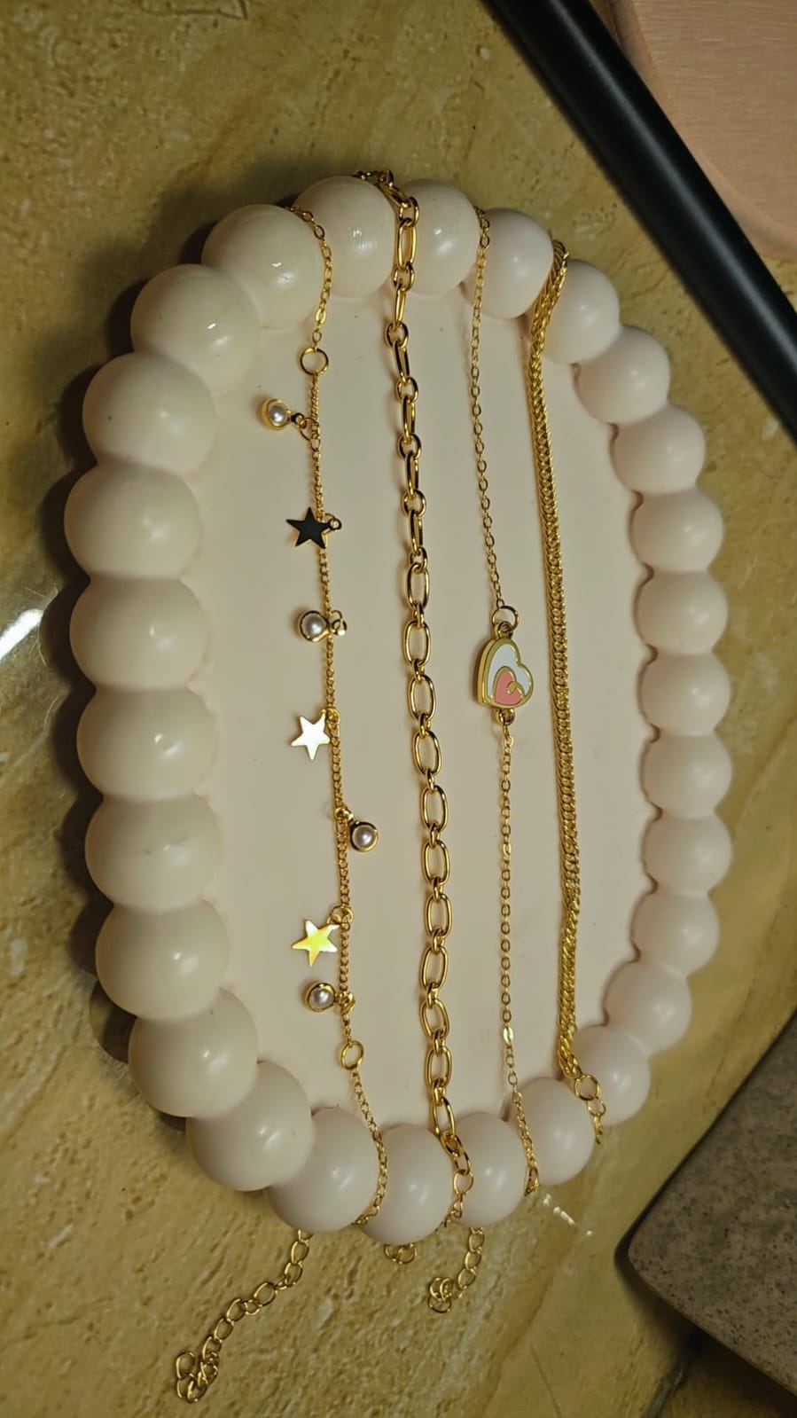 4-Piece Gold Layered Bracelet Combo Set | Star & Heart Charms