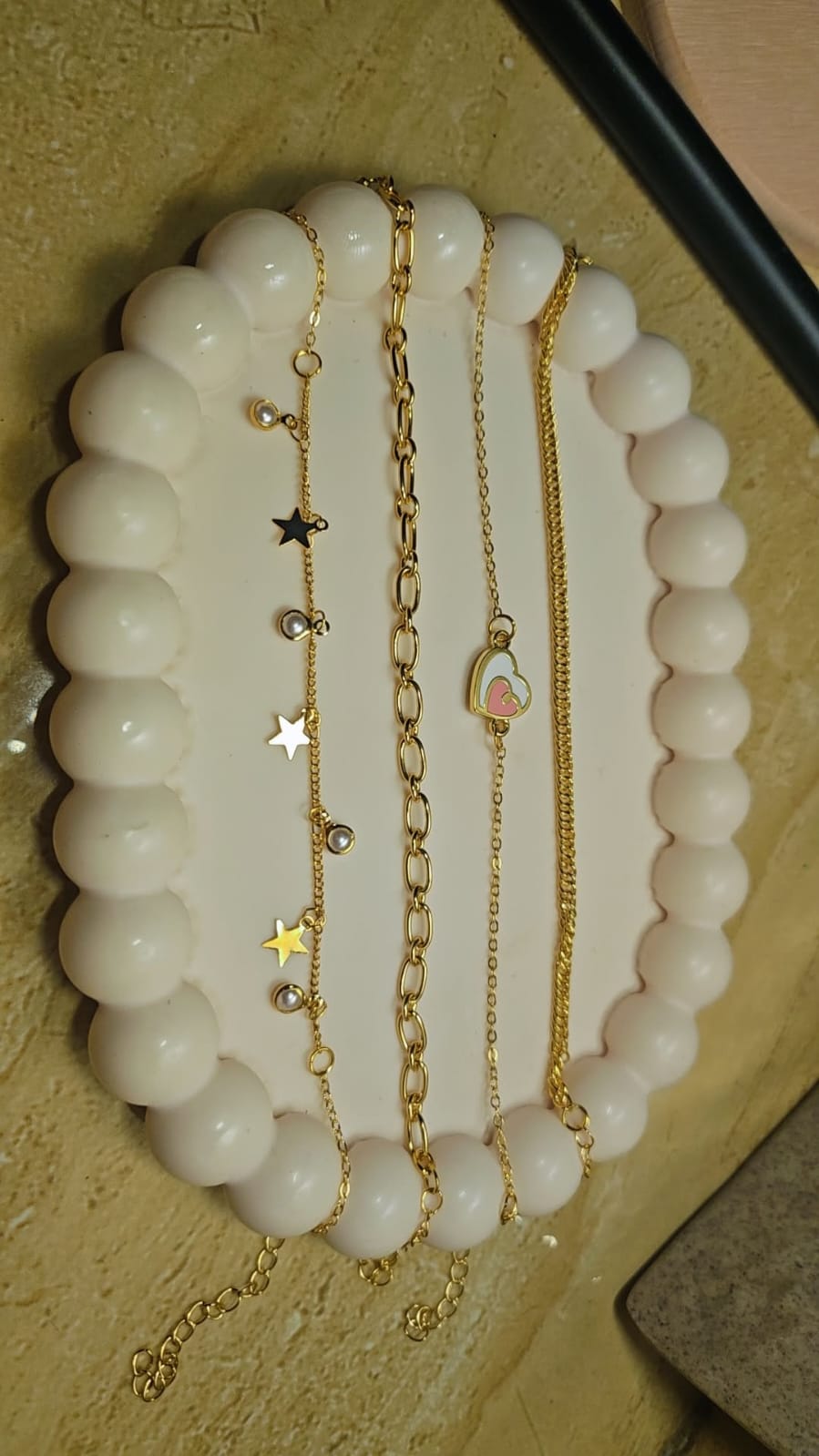 4-Piece Gold Layered Bracelet Combo Set | Star & Heart Charms