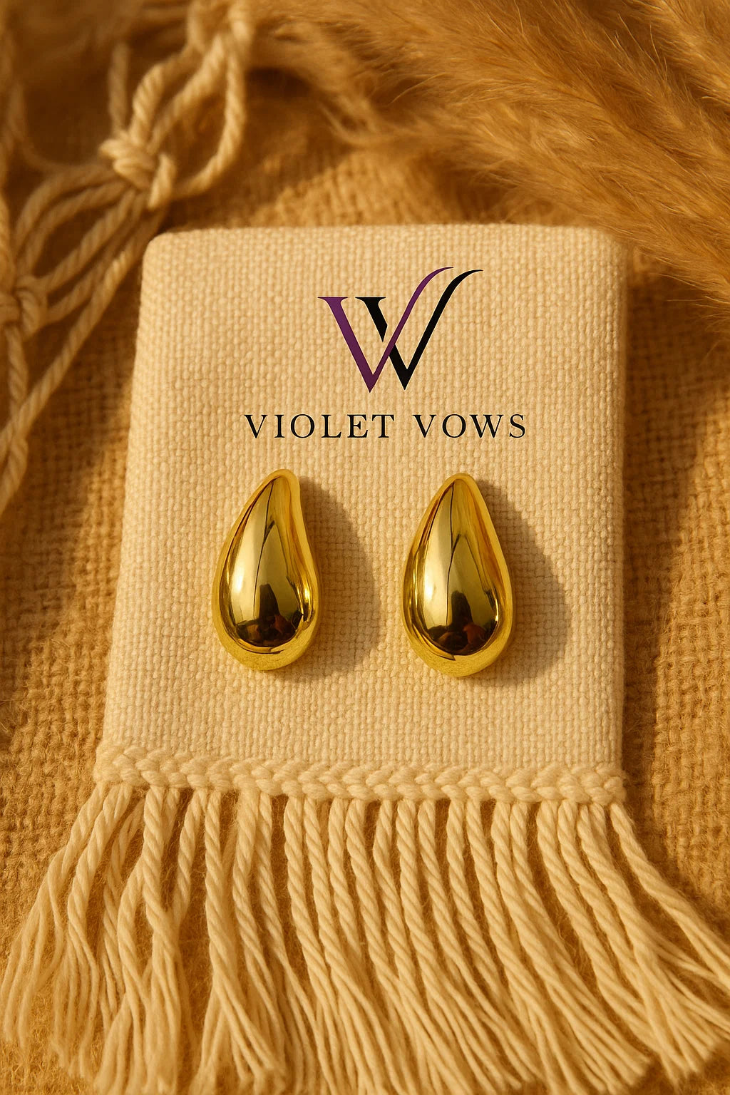 Sleek Gold Puddle Earrings