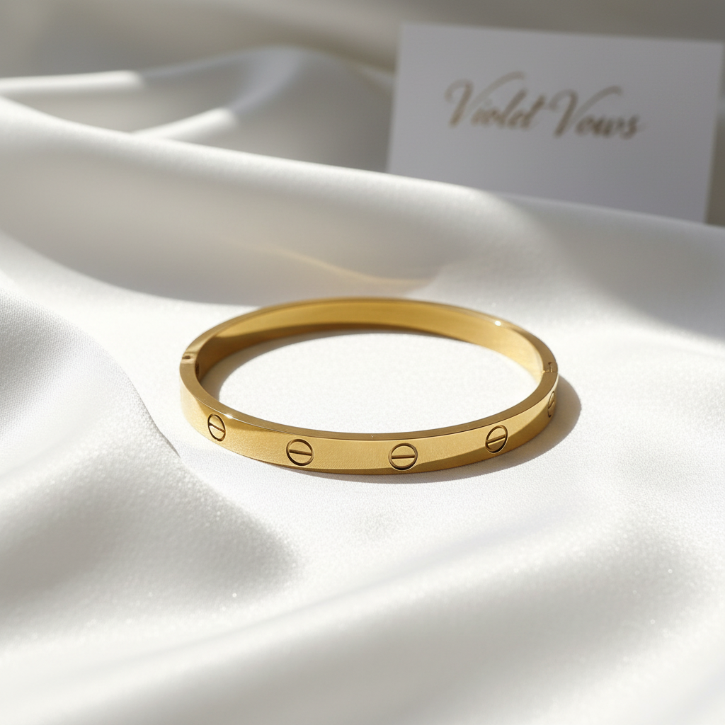 Classic Gold Minimal Bangle Bracelet for Women – Luxury Inspired Everyday Elegance