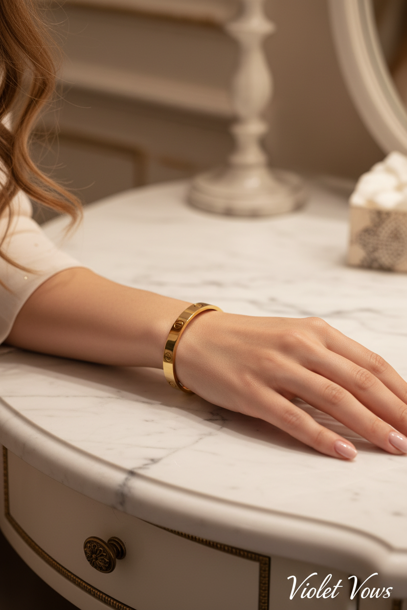 Classic Gold Minimal Bangle Bracelet for Women – Luxury Inspired Everyday Elegance