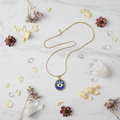 Evil Eye Necklace White Marble