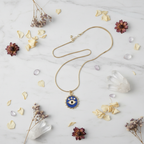 Evil Eye Necklace White Marble