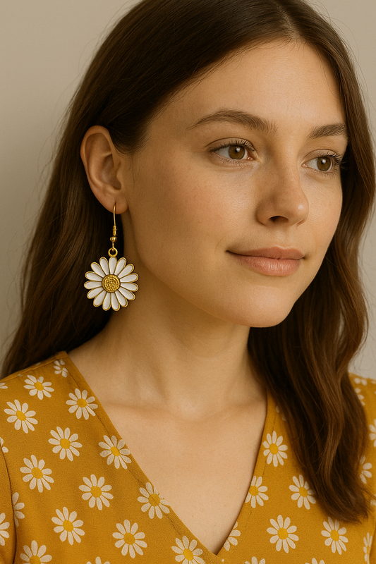 Cheerful Daisy Drop Earrings