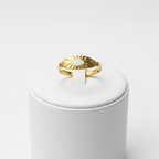 Gold Evil Eye Sunburst Open Cuff Ring | Anti-Tarnish