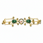 Green meenakari bracelet watch flat lay