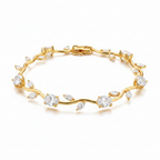 Crystal Diamond Tulip Gemstone Bracelet