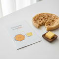 Greeting Card lifestyle photo with Indian bread and butter