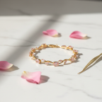 Peach Tulip Gemstone Bracelet