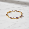 Purple Amethyst Tulip Gemstone Bracelet