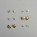 Weekday Earring Set - 6 Pairs (Geometric)