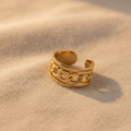 Gold Chain-Link Open Ring