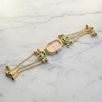 Royal Peacock Charm Bracelet Watch – studio product shot