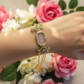 Royal Peacock Charm Bracelet Watch – lifestyle wrist shot