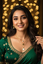 Triple Layer Gold Daisy Necklace Set