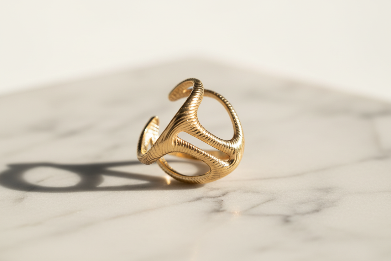 Gold Snake Coil Ring