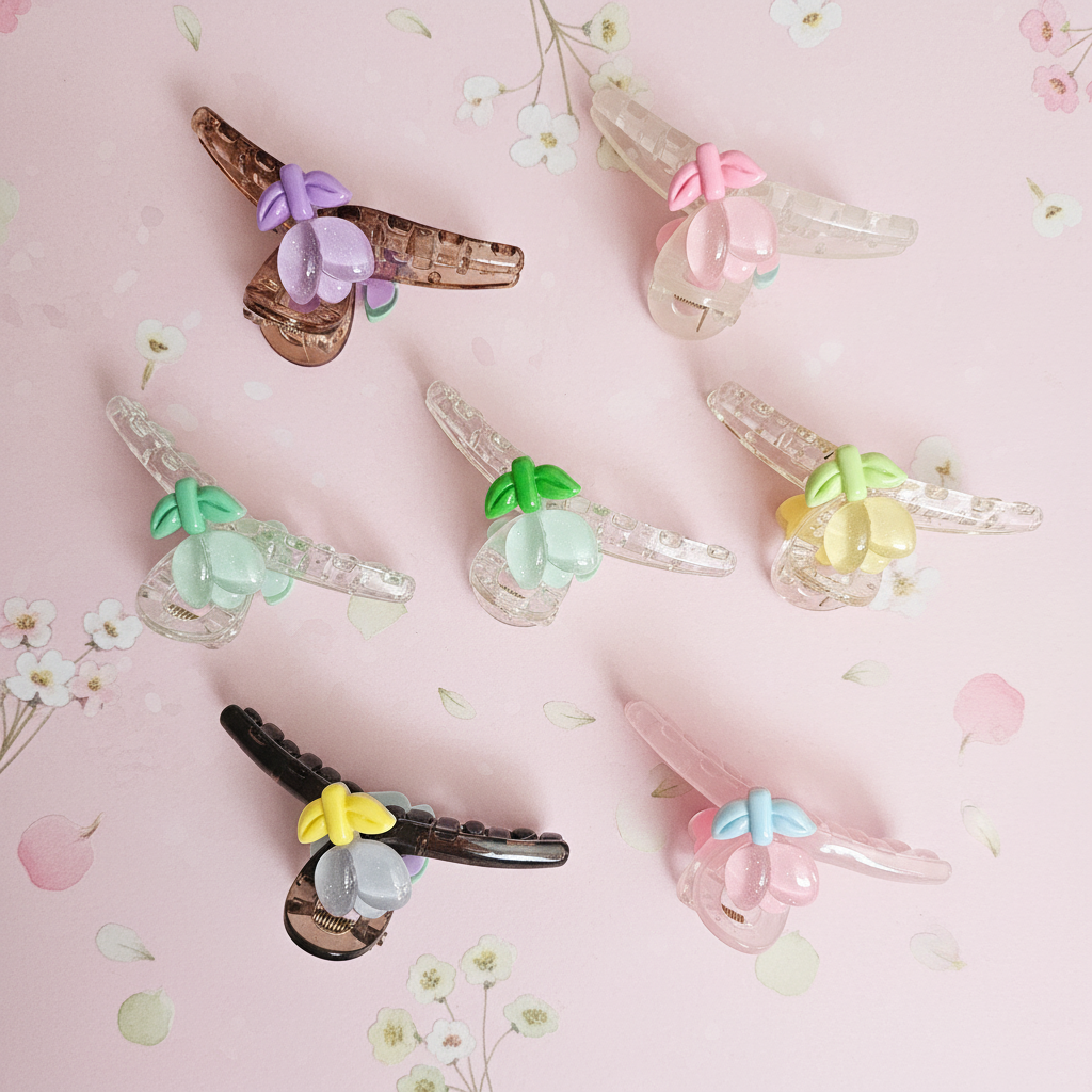 Mini Flower Snap Hair Clip – Random Colour