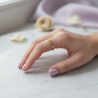 Gold Tiny Fish Open Cuff Ring | Anti-Tarnish