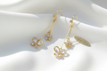 Crystal Butterfly Drop Earrings
