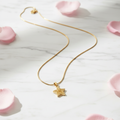 Gold Star Pendant Necklace - Stainless Steel Snake Chain