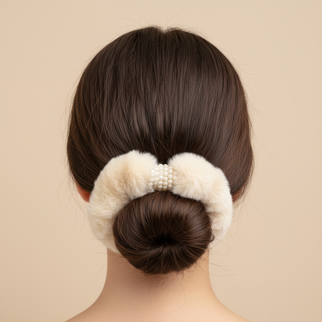 Pearl Fur Scrunchie (Random Colour)