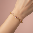 Peach Tulip Gemstone Bracelet