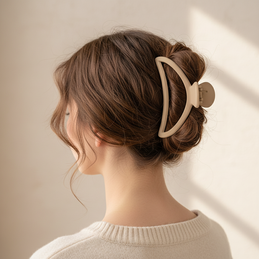 Crescent Moon Hair Claw Clip | Random Colour