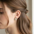 Crystal Flower Stud Earrings