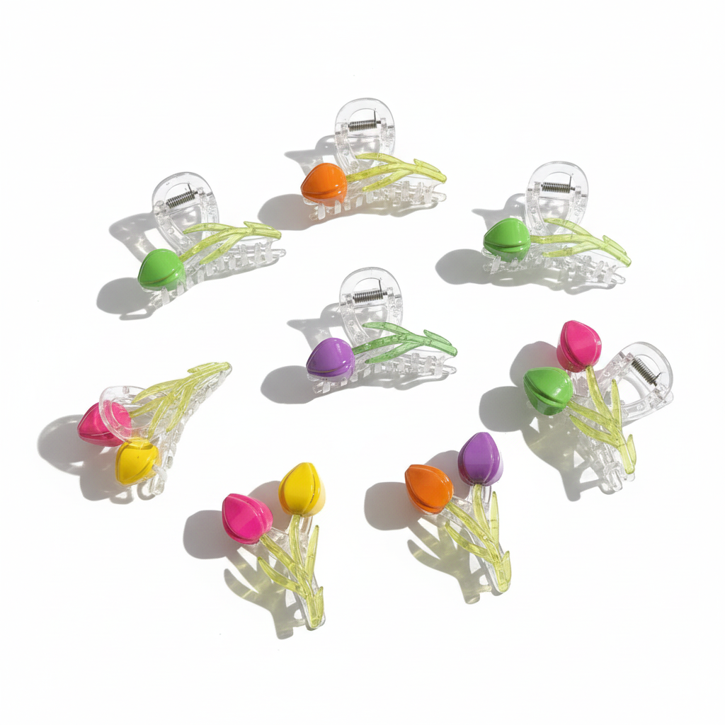 Tulip Bloom Hair Claw Clip | Random Colour