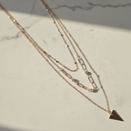 Gold Layered Triangle Pendant Necklace