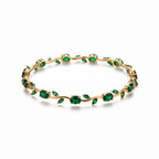 Emerald Green Tulip Gemstone Bracelet