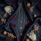 Triple Layer Sunflower Heart Necklace – Gold Chain
