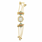 Meenakari Bracelet Watch - White Background Studio Shot