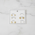 6-Pair Weekly Gold Stud Earrings Set