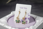 Green Butterfly Drop Earrings