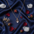 Eiffel Tower CZ Crystal Pendant Necklace – Gold Chain