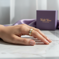 Gold Scalloped Heart Band Open Ring | Anti-Tarnish