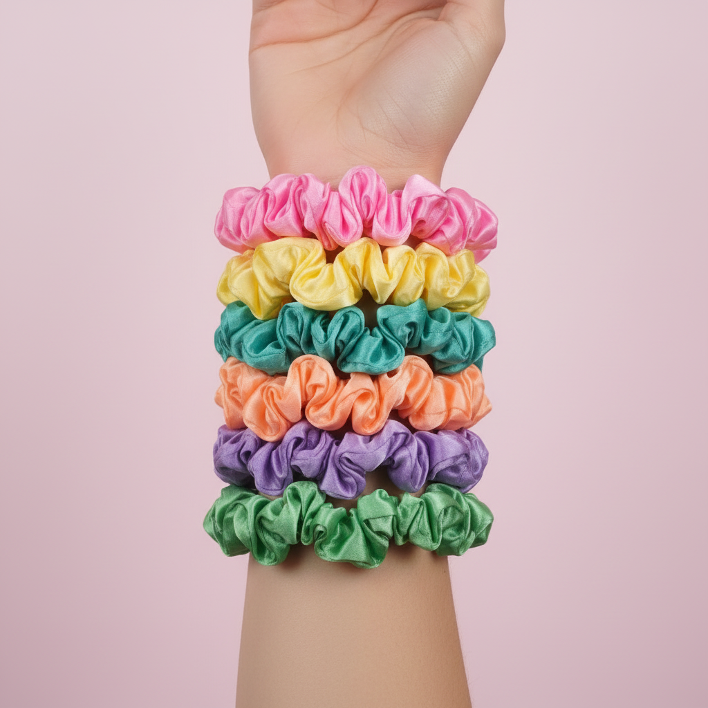 Satin Hair Scrunchie | Random Colour