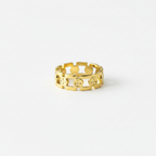 Gold Chain Link Band Ring